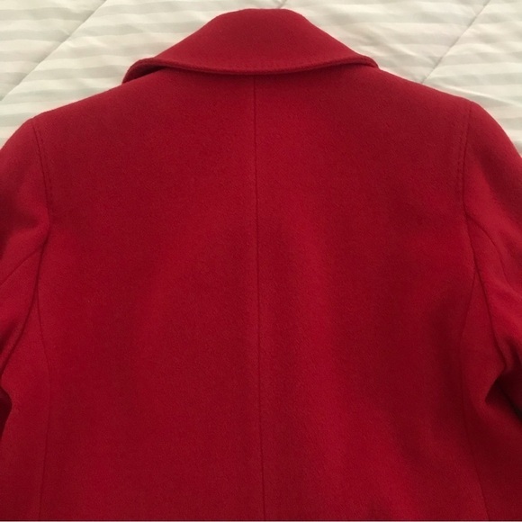 Vintage Fleurette Red Cashmere Double Breasted Peacoat Union Made S-M - Picture 6 of 17